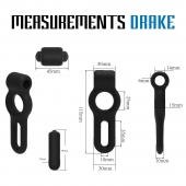 Черное двойное эрекционное виброкольцо Rooster Drake - Velv or - в Воронеже купить с доставкой