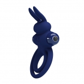 Синее эрекционное кольцо с вибростимуляцией клитора Powerful Ring - Baile - в Воронеже купить с доставкой