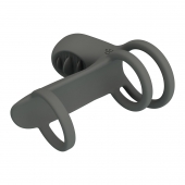 Серая насадка на пенис с 12 режимами вибрации - Baile - в Воронеже купить с доставкой