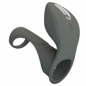 Серая насадка для пениса с вибростимуляцией - Baile - в Воронеже купить с доставкой