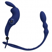 Синее эрекционное виброкольцо со съемным анальным хвостом - Baile - в Воронеже купить с доставкой