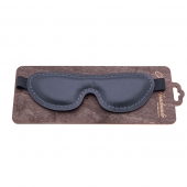 Черная мягкая закрытая маска из натуральной кожи - Crazy Handmade - купить с доставкой в Воронеже