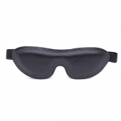 Черная мягкая закрытая маска из натуральной кожи - Crazy Handmade - купить с доставкой в Воронеже