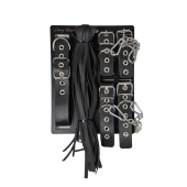 БДСМ-набор с плёткой в черном цвете - Crazy Handmade - купить с доставкой в Воронеже