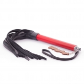 Черно-красная плеть из натуральной кожи - 52 см. - Crazy Handmade - купить с доставкой в Воронеже