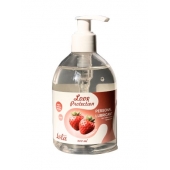 Лубрикант на водной снове Love Protection Strawberry с ароматом клубники - 300 мл. - Lola Games - купить с доставкой в Воронеже