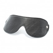 Черная кожаная маска на глаза - БДСМ Арсенал - купить с доставкой в Воронеже