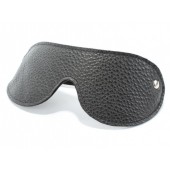 Черная кожаная маска на глаза - БДСМ Арсенал - купить с доставкой в Воронеже