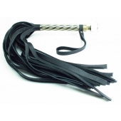 Плеть с широкими хлыстами и металлической ручкой - БДСМ Арсенал - купить с доставкой в Воронеже