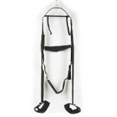 Черные секс-качели из широких ремней - Orion - купить с доставкой в Воронеже