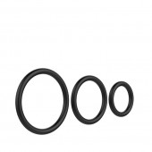 Набор из 3 чёрных колец различного диаметра - Baile - в Воронеже купить с доставкой