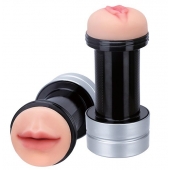 Двусторонний мастурбатор REALSTUFF 2 IN 1 HUMMER MOUTH   VAGINA - ротик и вагина - Dream Toys - в Воронеже купить с доставкой