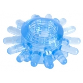 Голубая гелевая насадка с шипиками - Toyfa Basic - в Воронеже купить с доставкой