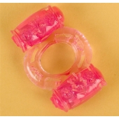 Розовое виброкольцо с двумя батарейками - Toyfa Basic - в Воронеже купить с доставкой