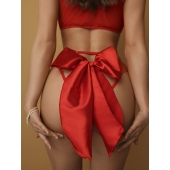 Красные трусики с большим атласным бантом сзади - Le Frivole купить с доставкой