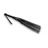 Черная кожаная плеть Gothic charm - 54 см. - БДСМ Арсенал - купить с доставкой в Воронеже