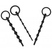 Набор из 3 черных силиконовых уретральных стимуляторов Training Set - Orion - купить с доставкой в Воронеже