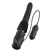 Черный автоматический вибромассажер с вибропулей Ultimate Silicone Thruster - Pipedream - купить с доставкой в Воронеже