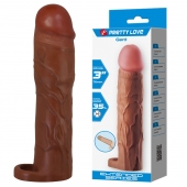 Коричневая насадка на пенис Gerd - 19,5 см. - Baile - в Воронеже купить с доставкой