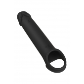 Черная насадка-удлинитель с вибрацией Vibrating Extender With Remote - Dream Toys - в Воронеже купить с доставкой