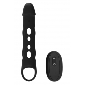 Черная насадка-удлинитель Vibrating Extender With Remote с вибрацией - Dream Toys - в Воронеже купить с доставкой