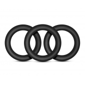 Набор из 3 черных эрекционных колец Black Small Penis Rings - Blush Novelties - в Воронеже купить с доставкой