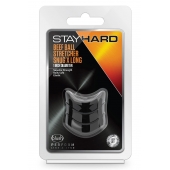 Черное эрекционное кольцо на мошонку Beef Ball Stretcher Snug X Long - Blush Novelties - в Воронеже купить с доставкой