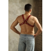 Черно-красная мужская портупея Black-Red - БДСМ Арсенал - купить с доставкой в Воронеже