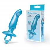 Голубая анальная пробка для массажа простаты Hither Silicone Prostate Plug - 14,3 см. - b-Vibe - в Воронеже купить с доставкой