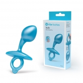 Голубая анальная пробка для массажа простаты Bulb Silicone Prostate Plug - 10,7 см. - b-Vibe - в Воронеже купить с доставкой