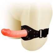 Телесный фаллос с креплением на ногу - 17 см. - Baile - купить с доставкой в Воронеже