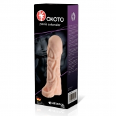 Телесная насадка-удлинитель Okoto с богатым рельефом поверхности - 16 см. - Sitabella - в Воронеже купить с доставкой