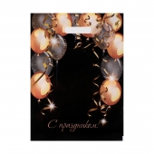 Пакет с вырубной ручкой и принтом в виде шариков (30х40 см) - Сима-Ленд - купить с доставкой в Воронеже