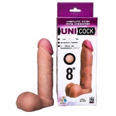 Фаллическая насадка для страпона UNICOCK 8  - 20 см. - LOVETOY (А-Полимер) - купить с доставкой в Воронеже