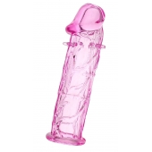 Розовая насадка фаллической формы - 12,5 см. - A-toys - в Воронеже купить с доставкой
