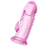 Розовая насадка на пенис с шипиками и коготком - 13,5 см. - A-toys - в Воронеже купить с доставкой