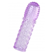 Фиолетовая рельефная насадка на пенис - 13,5 см. - A-toys - в Воронеже купить с доставкой