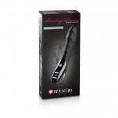 Вибратор с электростимуляцией Sizzling Simon Black Edition - 27 см. - MyStim - купить с доставкой в Воронеже