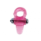 Эрекционное кольцо с вибростимулятором клитора в форме язычка - Baile - в Воронеже купить с доставкой