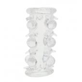 Прозрачная насадка на пенис с шипами и бугорками JELLY JOY LUST CLUSTER CLEAR - Dream Toys - в Воронеже купить с доставкой