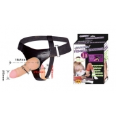 Фаллопротез на трусиках с вагинальной пробкой - 16,5 см. - Baile - купить с доставкой в Воронеже