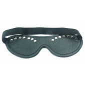 Черная маска с декором - БДСМ Арсенал - купить с доставкой в Воронеже