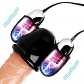 Черная стимулирующая насадка для головки полового члена Multi Speed Vibrating Penis Head Teaser - XR Brands - в Воронеже купить с доставкой