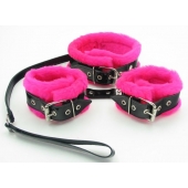 Набор с розовым мехом BDSM Light - БДСМ Арсенал - купить с доставкой в Воронеже