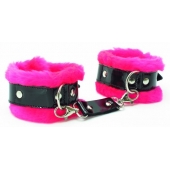 Розовые наручники с мехом BDSM Light - БДСМ Арсенал - купить с доставкой в Воронеже