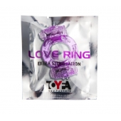 Фиолетовое виброкольцо с двумя вибропульками - Toyfa Basic - в Воронеже купить с доставкой