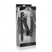 Черный кляп в форме косточки Hound Adjustable Dog Bone Gag - XR Brands - купить с доставкой в Воронеже