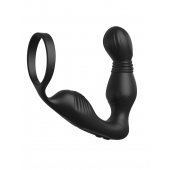 Черный вибростимулятор простаты с эрекционным кольцом Ass-Gasm Pro P-Spot Milker - Pipedream - в Воронеже купить с доставкой