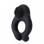 Черное эрекционное кольцо Abe с пультом ДУ - BeYourLover - в Воронеже купить с доставкой