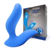 Синий вибромассажер простаты 3,5’’ Curve P-spot Massager - 12 см. - Erokay - в Воронеже купить с доставкой